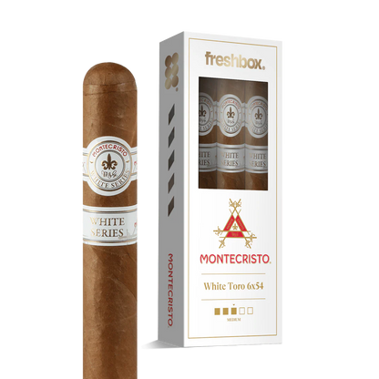Montecristo White Toro 6x54 FreshBox Cigars - 3pk - 6ct