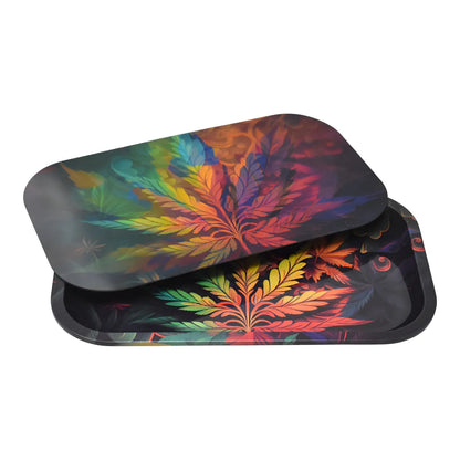 Metal 3D Medium Rolling Tray w/ Lid - 8ct - Design 3