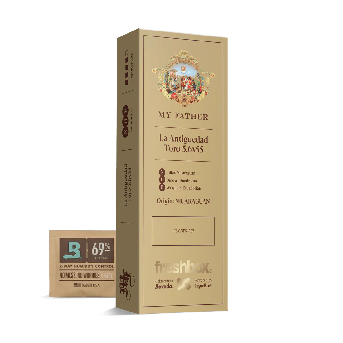 My Father La Antiguedad Toro 5.6x55 FreshBox Cigars - 3pk - 6ct