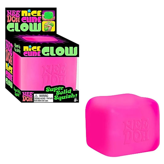 Squish Toy - Cube Glow - Pink