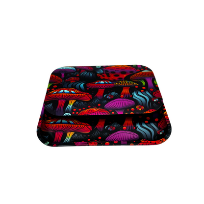 Aleaf Medium Metal Rolling Tray with Lid - Assorted Designs