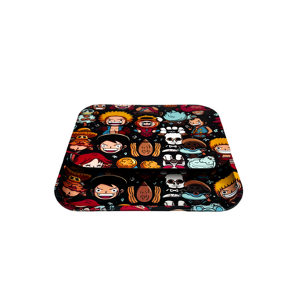 Aleaf Medium Metal Rolling Tray with Lid - Assorted Designs