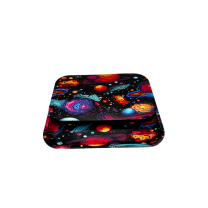 Aleaf Medium Metal Rolling Tray with Lid - Assorted Designs