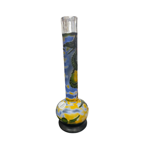 WP - 14" Soft Glass Sandblasted - Puff the Magic Dragon [ G401 ] +