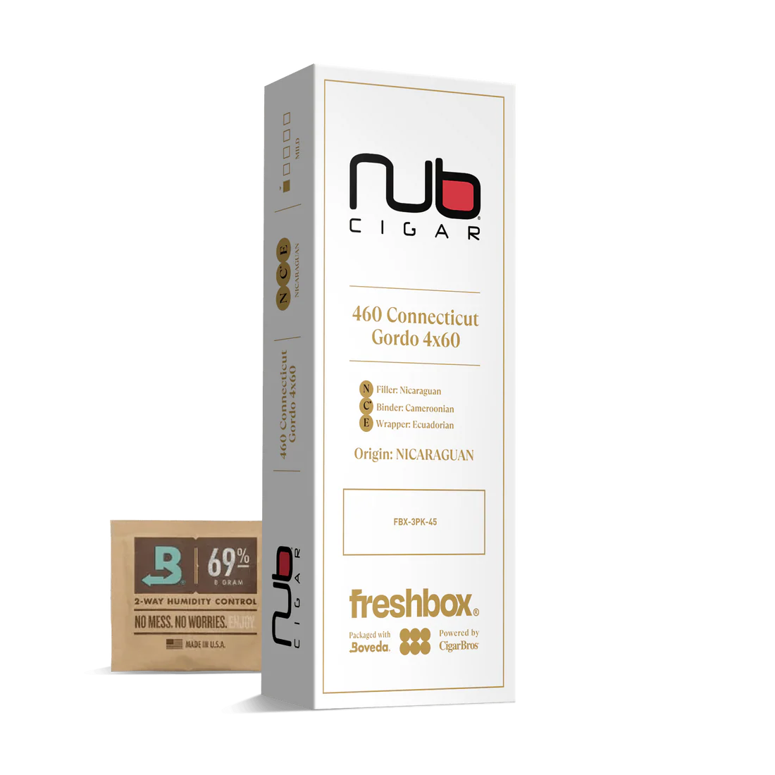 Nub 460 Connecticut 4x60 FreshBox Cigars - 3pk - 6ct