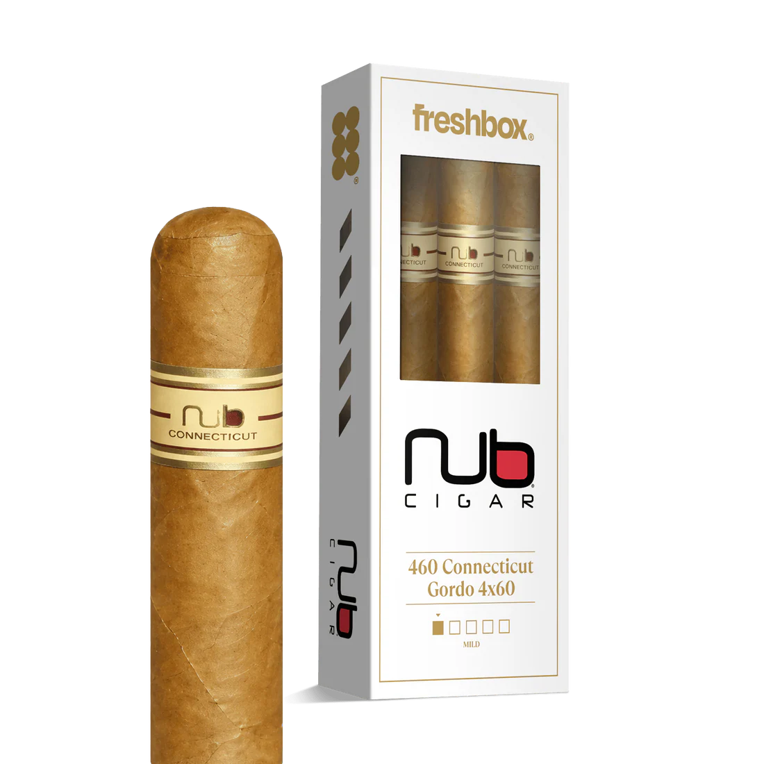 Nub 460 Connecticut 4x60 FreshBox Cigars - 3pk - 6ct