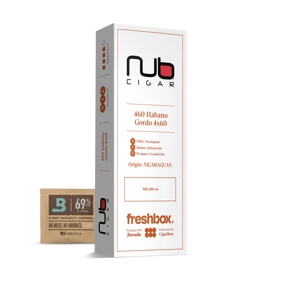 Nub 460 Habano 4x60 FreshBox Cigars - 3pk - 6ct