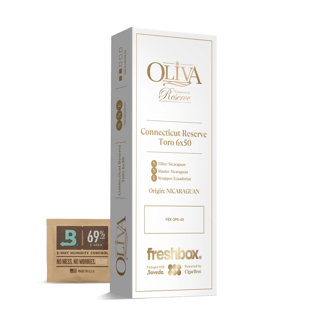 Oliva Connecticut Reserve Toro 6x50 FreshBox Cigars - 3pk - 6ct