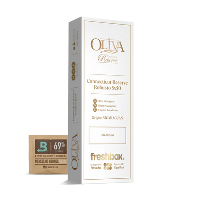 Oliva Connecticut Reserve Robusto 5x50 FreshBox Cigars - 3pk - 6ct