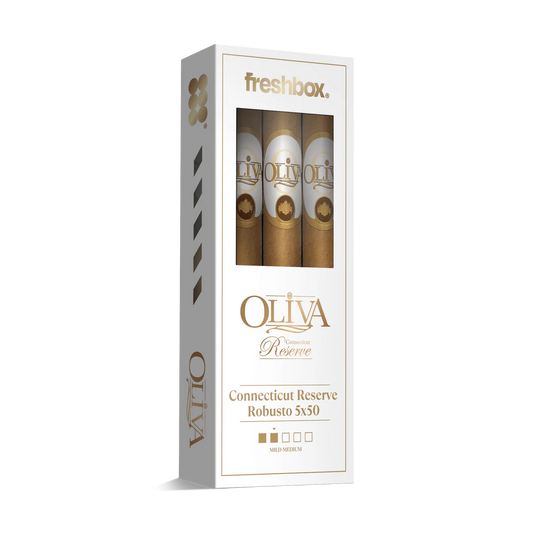 Oliva Connecticut Reserve Robusto 5x50 FreshBox Cigars - 3pk - 6ct