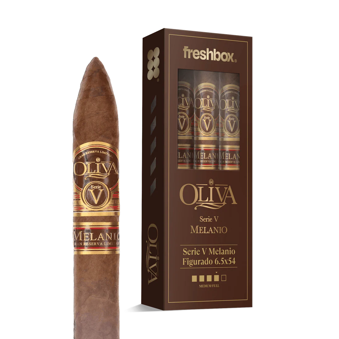Oliva Serie V Melanio Figurado 6.5x54 FreshBox Cigars - 3pk - 6ct