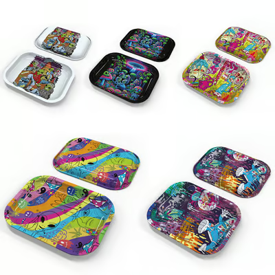 Metal Tray - 3D Design w/ Magnetic Lid - Small