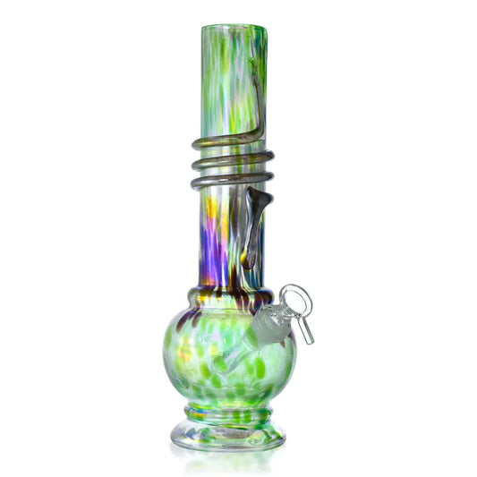 WP - 12" Round Bottom w/ Coil Wrap Soft Glass Water Pipe