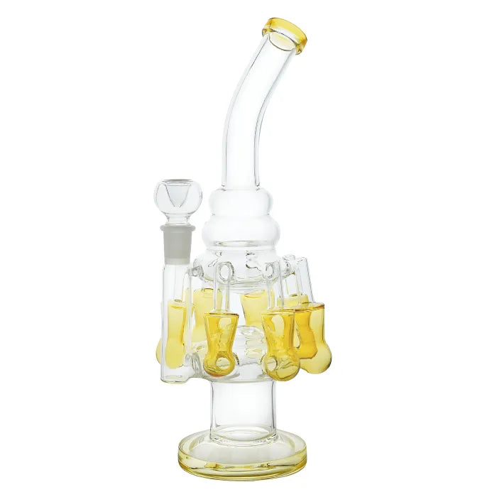 WP - 13" Multi Chamber Inline & Recycler Perc Water Pipe