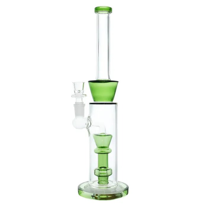WP - 12" Color Accent Showerhead Perc Glass Water Pipe
