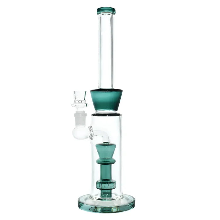WP - 12" Color Accent Showerhead Perc Glass Water Pipe