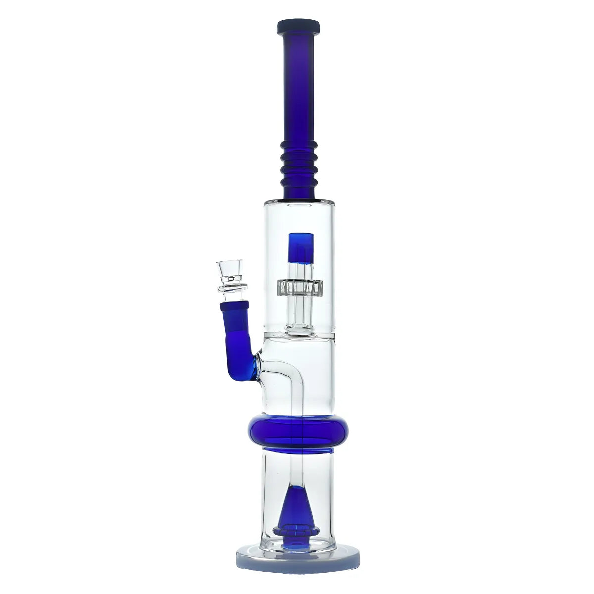 WP - 18" Ring Necked Dual Perc Straight Water Pipe