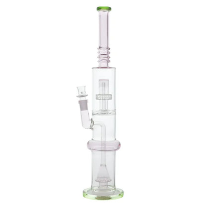 WP - 18" Ring Necked Dual Perc Straight Water Pipe