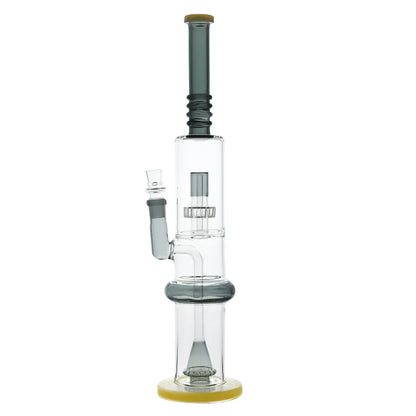 WP - 18" Ring Necked Dual Perc Straight Water Pipe