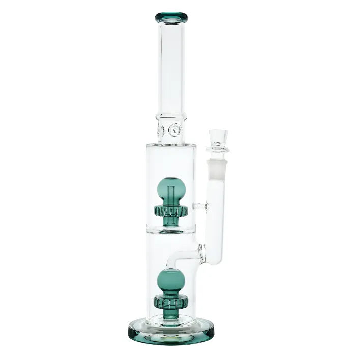 WP - 14" Dual Sphere Matrix Perc Straight Water Pipe
