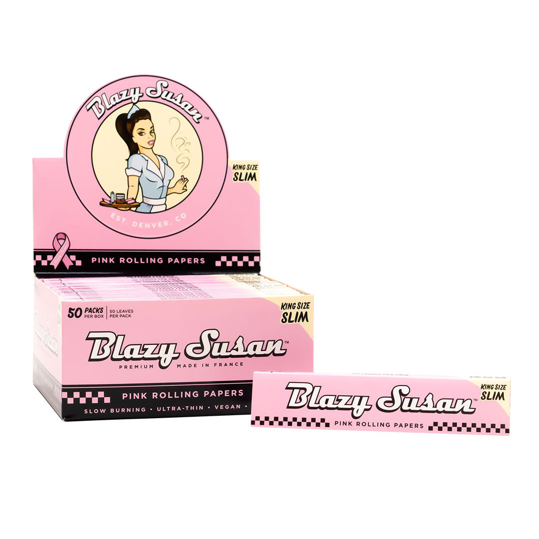 Blazy Susan - Paper - Pink - King Slim - 50ct