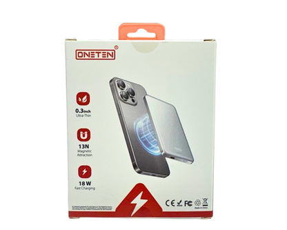 Oneten - 5000mAh Fast Charging Super Slim Magnetic Power Bank - 3ct