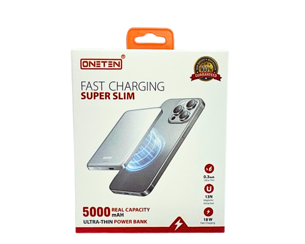 Oneten - 5000mAh Fast Charging Super Slim Magnetic Power Bank - 3ct