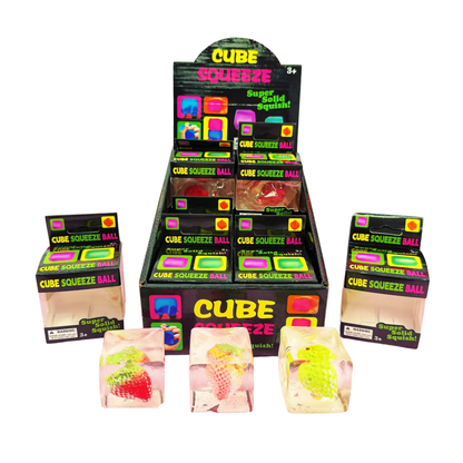 Squish Toy - 12ct - Fruit Clear