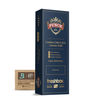 Punch London Club E.M.S. 5x40 FreshBox Cigars - 3pk - 6ct