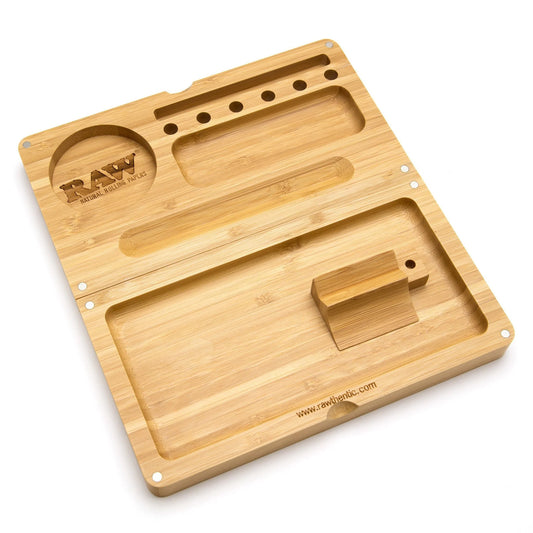 Raw - Backflip Striped Bamboo Magnetic Rolling Tray