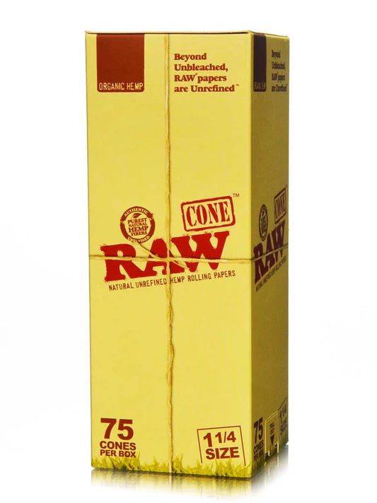 Raw - Cones - Organic Hemp - 1 1/4 - 75ct