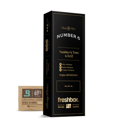 Rocky Patel Number 6 Toro 6.5x52 FreshBox Cigars - 3pk - 6ct