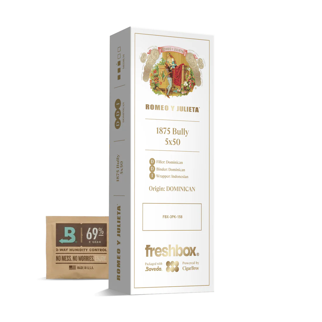 Romeo Y Julieta 1875 Bully 5x50 FreshBox Cigars - 3pk - 6ct