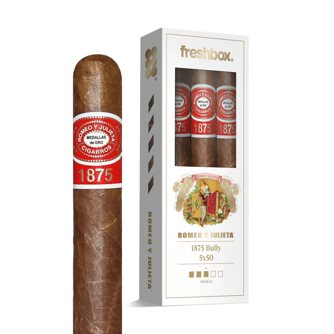 Romeo Y Julieta 1875 Bully 5x50 FreshBox Cigars - 3pk - 6ct