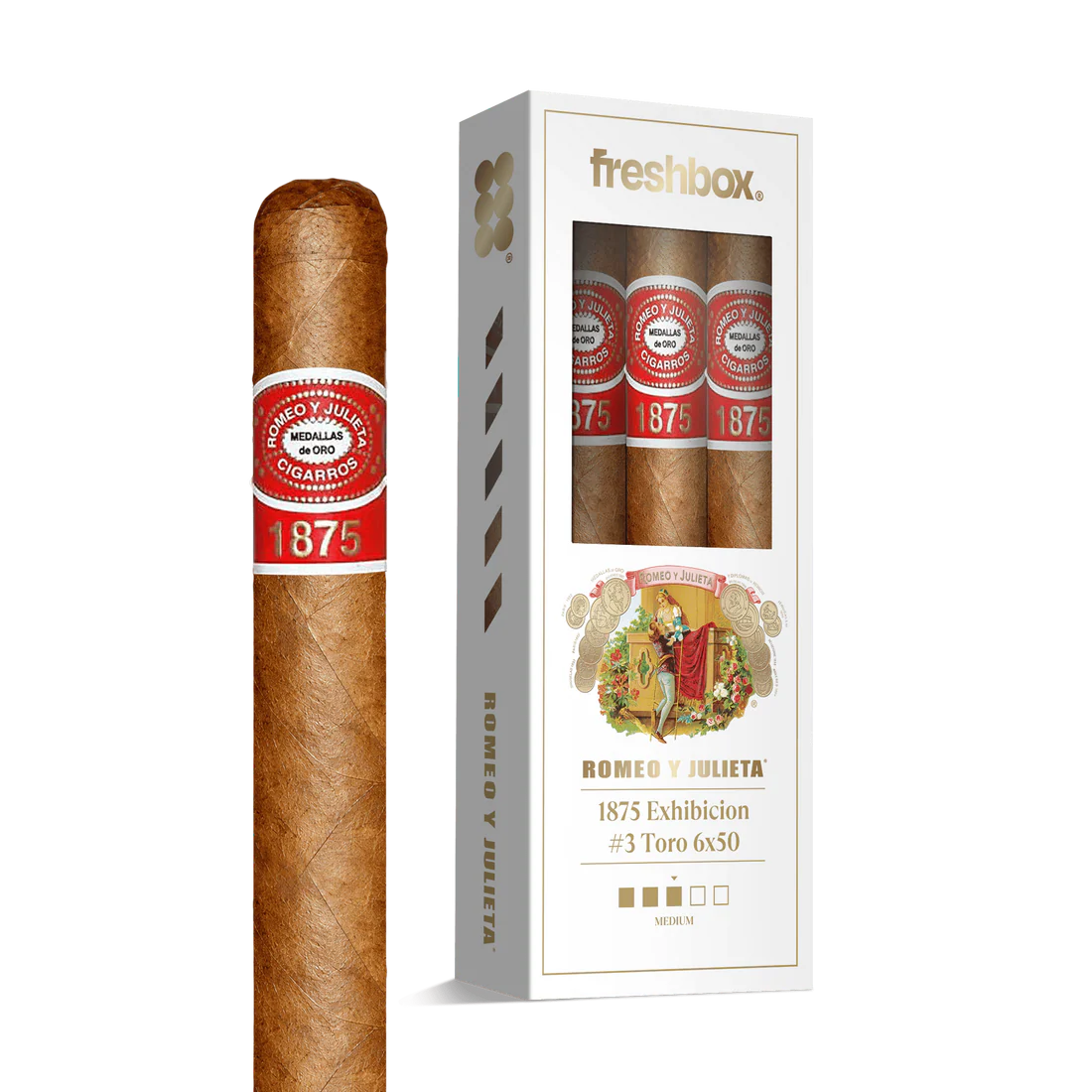 Romeo Y Julieta 1875 Exhibicion #3 6x50 FreshBox Cigars - 3pk - 6ct