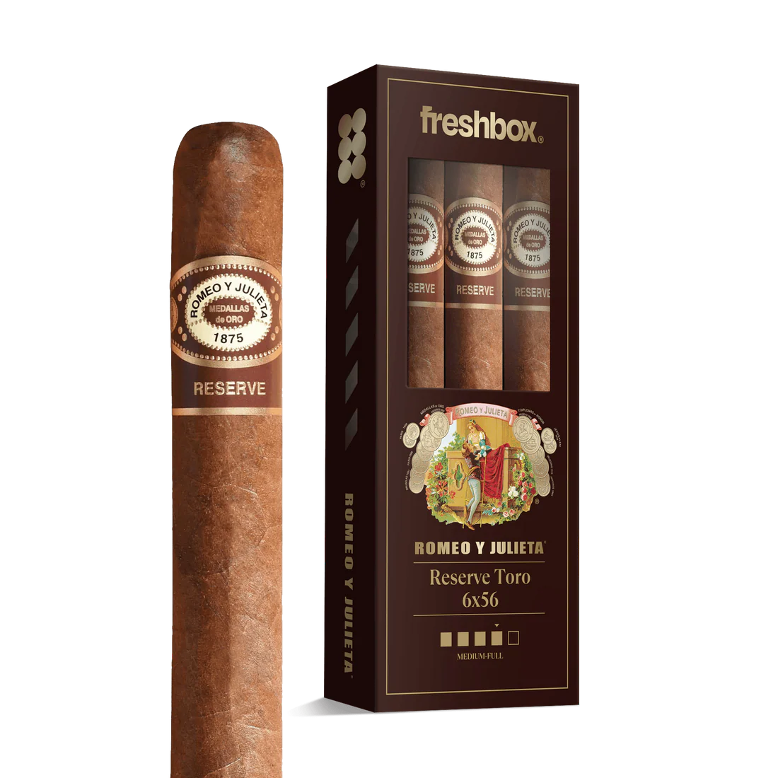 Romeo Y Julieta Reserve Toro 6x56 FreshBox Cigars - 3pk - 6ct