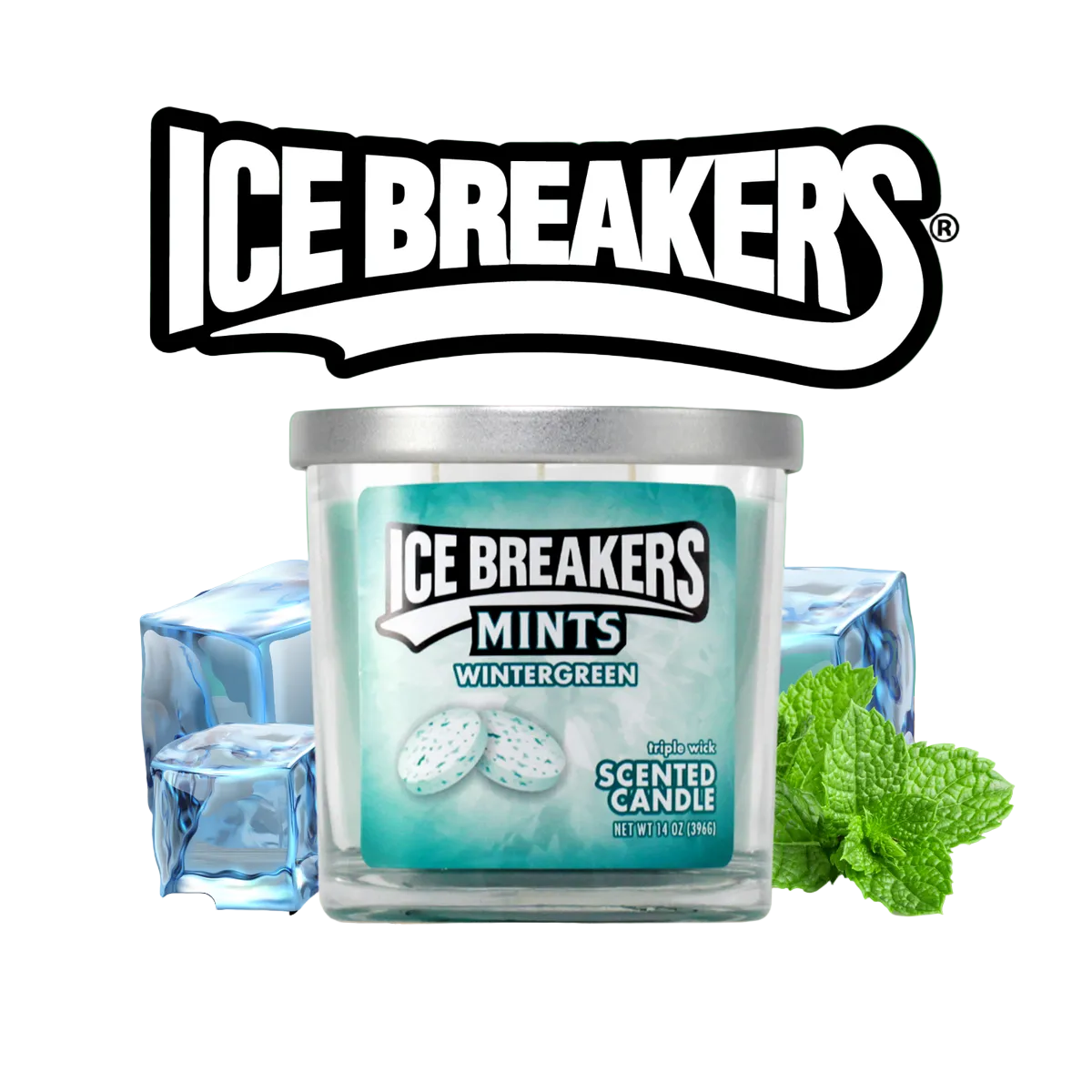 Icebreakers Scented Candles - Wintergreen - 3oz & 14oz