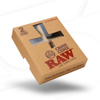 Raw - Cross Cone - 2pk - 8ct