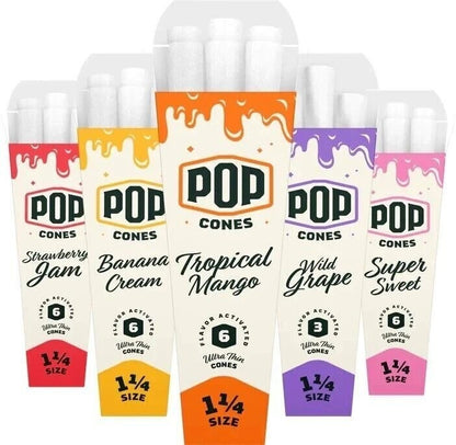 Pop - Cones - Ultra Thin - 1 1/4 - 6pk - 24ct