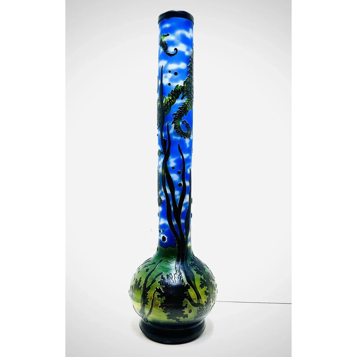 WP - 18" Soft Glass Sandblasted - Seahorse's Secret [ G111 ] +