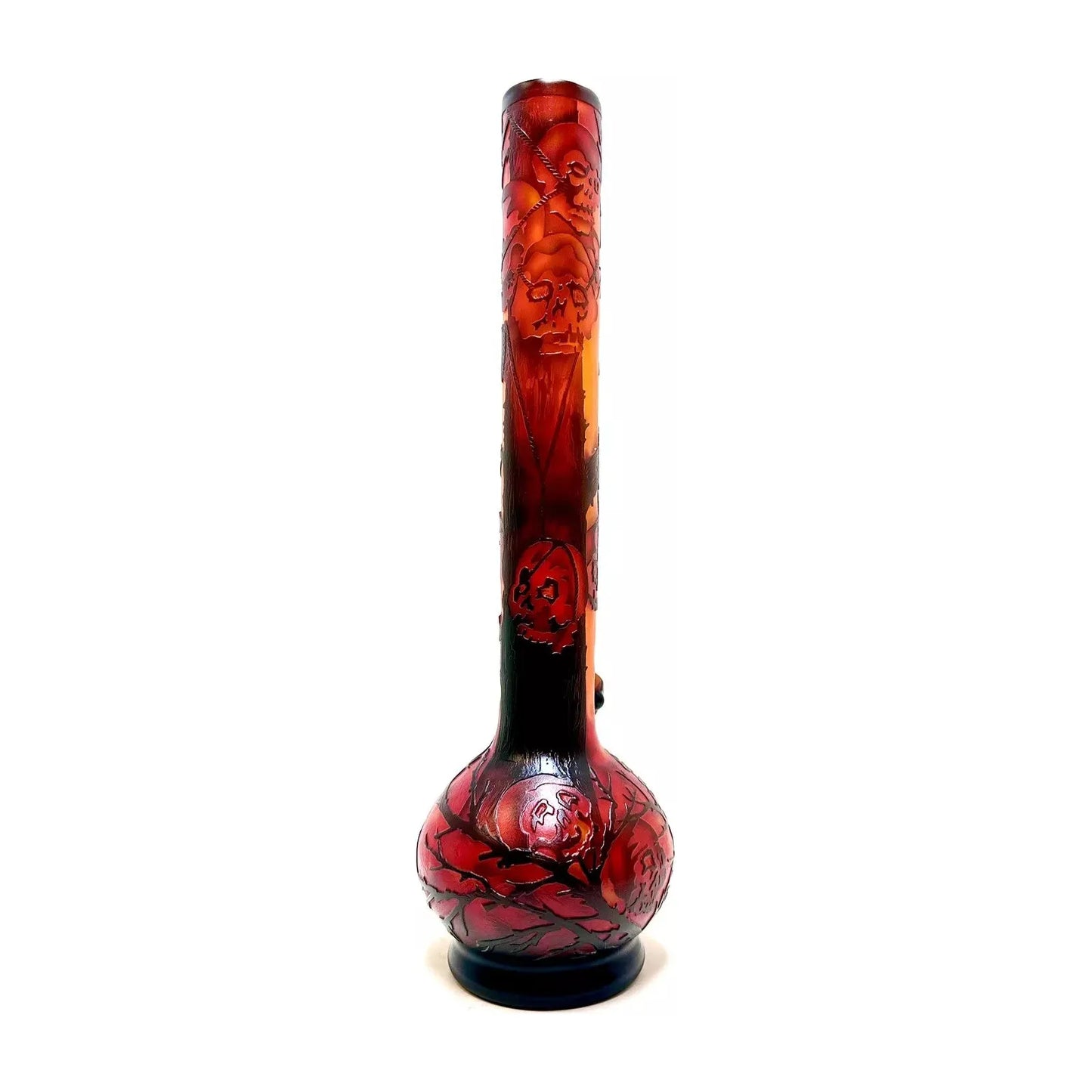 WP - 18" Soft Glass Sandblasted - Graveyard Skull Wood [ G122 ] +