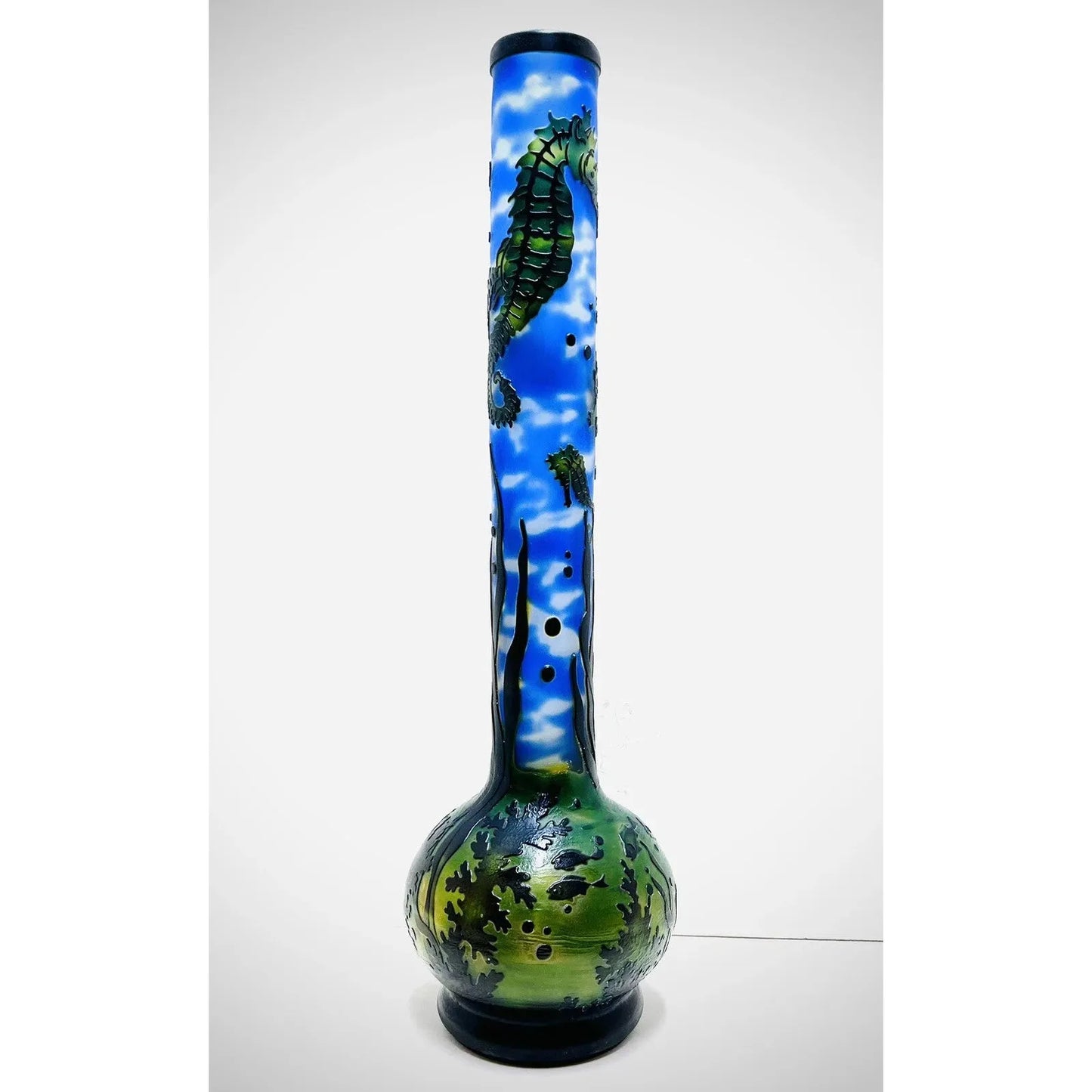 WP - 18" Soft Glass Sandblasted - Seahorse's Secret [ G111 ] +