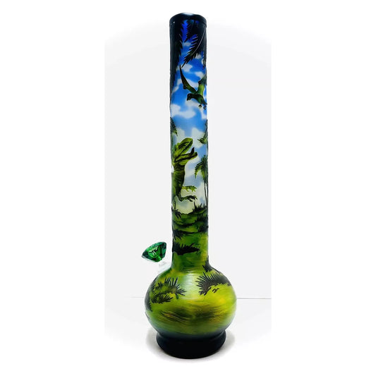 WP - 18" Soft Glass Sandblasted - Jurassic Park Dino [ G114 ] +
