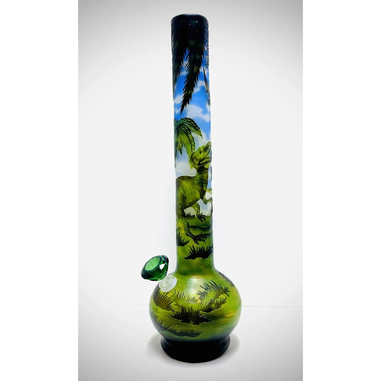WP - 18" Soft Glass Sandblasted - Jurassic Park Dino [ G114 ] +