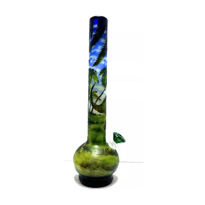 WP - 18" Soft Glass Sandblasted - Jurassic Park Dino [ G114 ] +