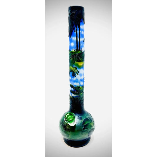 WP - 18" Soft Glass Sandblasted - Crocodile Creek [ G109 ] +