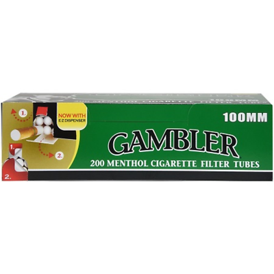 Gambler Cig Tubes - 100mm - Menthol - 200pk - 5ct