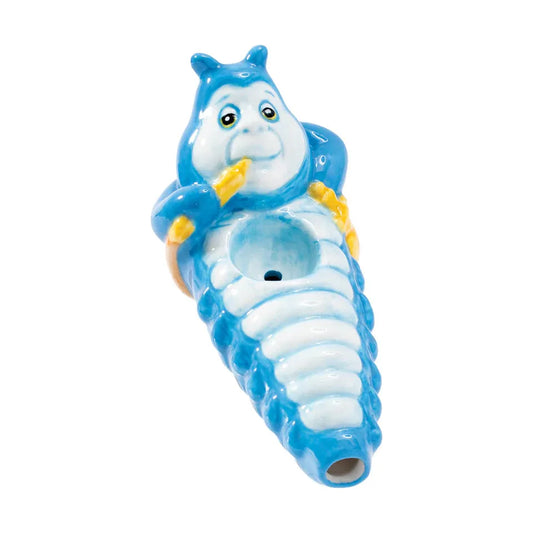 Wacky Bowlz - Ceramic Pipe - Fun Designs and Unique Shapes - 3.5" - Smoking Caterpillar