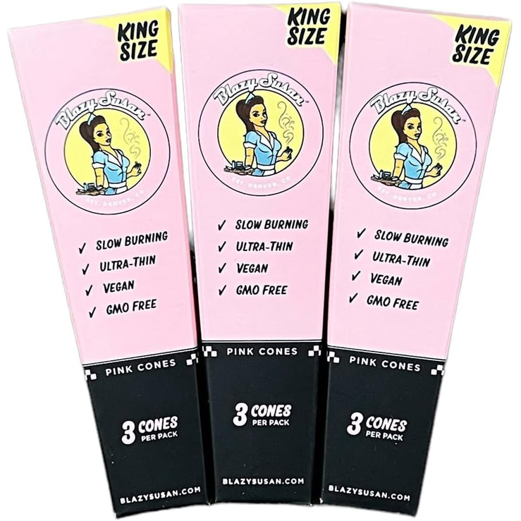 Blazy Susan - Cones - Unbleached - Ultra Thin King - 3pk - 21ct +