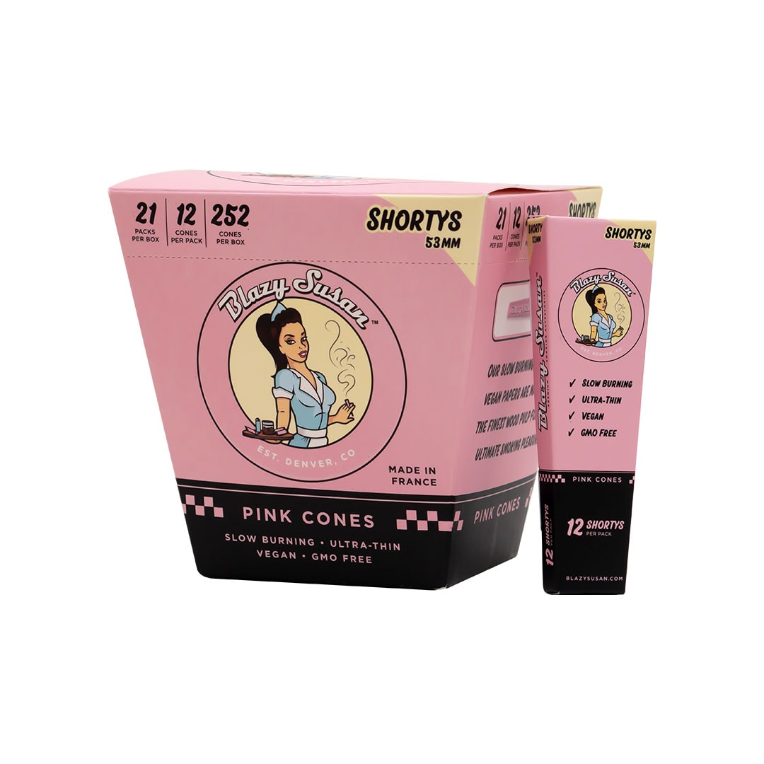 Blazy Susan - Cones - Pink - 53mm Shorty - 21ct